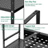 iPEGTOP Large Expandable Cabinet Storage Shelf Organizer Rack - Heavy Duty Stackable Steel Metal Spice Rack, Black - 1