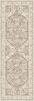 Washable Runner Rug, 2x6 Non-Slip Boho Vintage Hallway Rug - Stain Resistant Faux Wool Carpet Runner