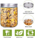 6 Pack 16 oz Glass Jars with Lids, Kitchen Canisters for Food Storage, Pantry Organization for Flour, Sugar, Coffee