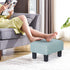 15x10.8x8.7inch Adeco Small Ottoman Footstool- Mordern Rectangle Soft Fabric Footrest