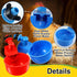 50 Packs Tanlade Chicken Waterer Chicken Feeder, Automatic Waterer Kit for Poultry Duck Goose Turkey Bunny (Red,Blue)