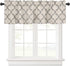 Hostline 42"x12" Valances Curtains for Living Room Farmhouse Burlap Texture Vintage Moroccan Semi Sheer Valance