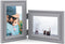 Vertical Horizontal Art Double 4x6 Grey Wood Foldable Picture Frame - 3.5x5.5 Opening