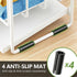 2-Tier Countertop Cisily White Kitchen Sink Caddy Organzier Rack with Flexible Dish Brush Holder, Sponge Holder