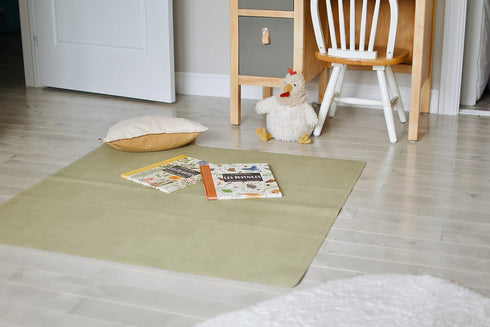 Uniklook Vegan Leather Reversible Multipurpose Paly mat Kids Infant Picnic Blanket - Waterproof Baby Splat mat for High
