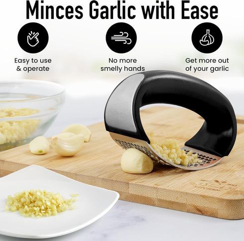 tumbliQ Discover the Best Garlic Press Rocker - Heavy Duty, Stainless Steel, Ergonomic, and Unique Designs