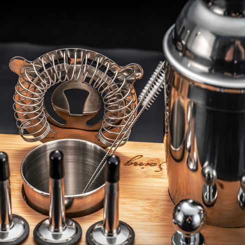 24-Piece Set,Perfect Soing Silver Cocktail Shaker Home Bartending Kit for Drink Mixing,Stainless Steel Bar Tools