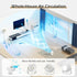 CIVPOWER Air Circulator Desk Fan: Rechargeable Fan with 6000 mAh Battery - 4 Speed and Timing - 270° Adjustable Quiet Fan for Bedroom/Office/Camp - White by CIVPOWER