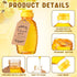 36 Set 16 oz Sliner Clear Honey Squeeze Bottle Plastic Honey Jars with Leak Proof Flip Top Lid and Thank You Tag Honey
