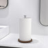 Countertop VEHHE Wooden Paper Towel Holder with Weighted Base, One-Handed Tear Paper Towel Holder Stand with Damping