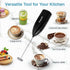 Soquali 2 Pack Milk Frother Handheld Battery Operated - Electric Whisk Coffee Frother Battery Stirrer, Hand Held Milk