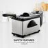 OVENTE Electric Deep Fryer, 2 Liter Capacity, 1500 Watt with Viewing Window, Odor Filter, and Removable Frying Basket