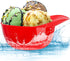 Fasmov 30 Pack Baseball Helmet Ice Cream Snack Bowls - 8 oz Mini Baseball Cap Bowls for Kids, Red, Blue, White