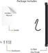 Wallniture Gourmet Kitchen Rail with 10 Hooks, Wall Mounted Utensil Holder Rack, Black
