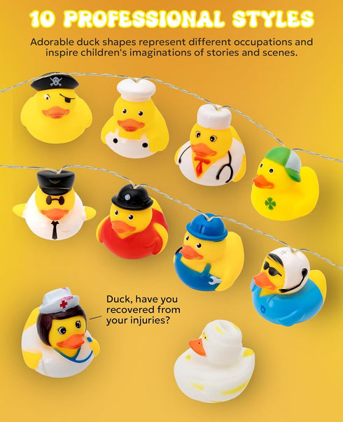 20 9.8ft AceList LED Yellow Duck String Lights - Long, Child-Friendly Decor, Perfect for Kids' Bedrooms and Play Areas