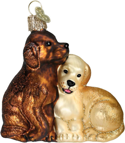 Old World Christmas Ornaments, Dog and Pet Accessories Glass Blown, Puppy Love