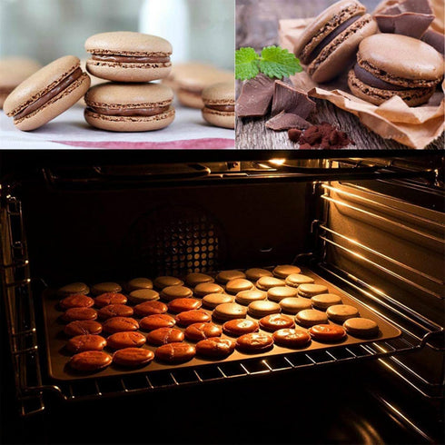 2 PCS 48 Capacity Macaron Silicone Baking Mat, Non-Stick Baking Sheet for Muffin DIY Chocolate