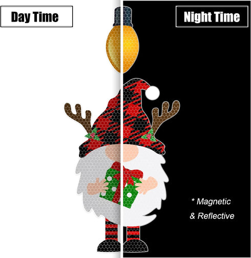 23 PCS Christmas Car Magnets, Reflective Christmas Decorations, Cute Gnome Magnets Set for Xmas Holiday Decoration