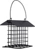 winemana Outdoor Wild Bird Feeder, Black Small Hanging Metal, Rainproof Squirrel-Proof for Outside Office