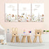 JBZDD 3Pcs Decoration12x16in Wildflower Nursery Canvas Wall Art Flower Botanical Sentence Poster Painting Picture Wall