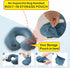 Inflatable Travel Neck Pillow - Washable U Shaped Pillowcase for Airplane, Train, Car, Office Napping