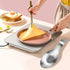 Stainless Steel Spoon Rest, Spatula Ladle Holder, Brushed Finish, Dishwasher Safe, 3.8 x 9.4 Inch (Fish Shape Silver,