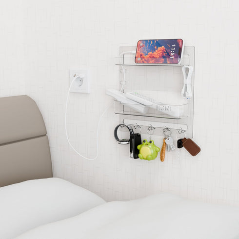 Yieach Bedside Shelf for Dorm Bed,Rv,Small Room and Nightstand,Wall Mounted Floating Shelves and Bedside Wall Organizer