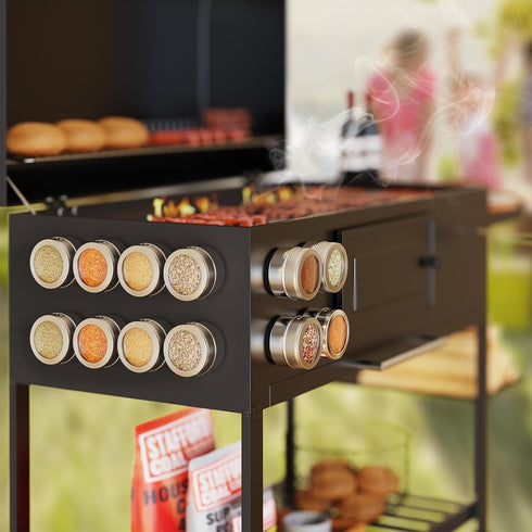 Set 16 4 Wall-Plates,100 Stickers,2 3 oz Vetacsion of Magnetic Spice Tins with Metal Preprinted Seasoning Label Styles