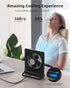 Koonie USB Fan, Strong Wind Ultra Quiet Small Desk Fan 220° Tilt Folding 3 Speeds Adjustable USB-C Corded Powered Personal Fan for Home Office Desktop Black by Koonie