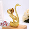 Swan Spoon Set, 7 PCS Mediterranean Mini Spoon Cutlery with Holder, Exotic Luxury Flatware, Gold