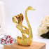Swan Spoon Set, 7 PCS Mediterranean Mini Spoon Cutlery with Holder, Exotic Luxury Flatware, Gold