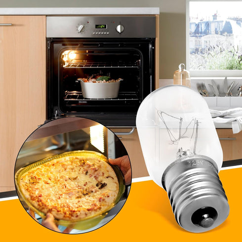 UP2WIN Light Bulb Compatible with Whirlpool 8206232A, 40w 125v Microwave Oven Light, E17 Base, 3 Pack