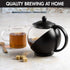 Primula Half Moon Teapot with Removable Infuser, Glass Tea Maker with Reusable Fine Mesh Stainless Steel Filter,