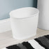 iDesign Kent BPA-Free Plastic Oval Waste Basket, 12" x 8" x 10", White