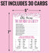 30 Who Knows The Birthday Girl Best Game Cards for Child or Teen Party Supplies