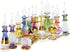 NileCart 6 Pack Egyptian Perfume Bottles - 2” Hand Blown with Handmade Golden Decoration for Oils & Essential Oils