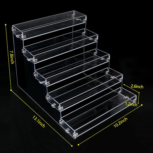 Spice Rack, No Tool Needed Self-derived Snap On Assembly Shelf for Kitchen Cabinet Organizer (5 Tier)