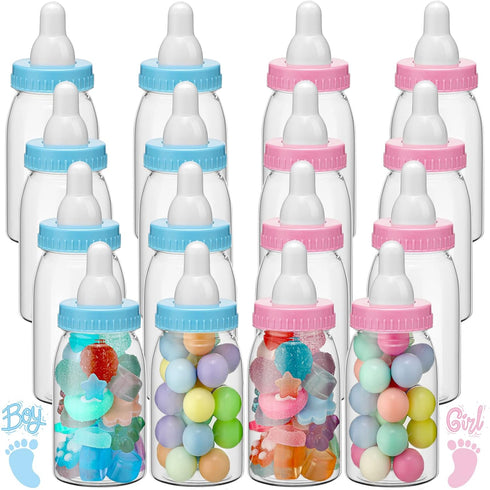Sieral 16 Pack Candy Bottles for Baby Shower 4 Inch Mini Baby Bottle