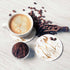 Pznen 2 Pack Accessories,Set 2 Liquid Marble Texture Coasters for Drinks Water Wave Curve Modern Doodle White Gold Oil