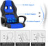 Dkeli Gaming Chair Computer Chair Office Chair Ergonomic High Back Massage PC Desk Chair with Lumbar Support & Padded
