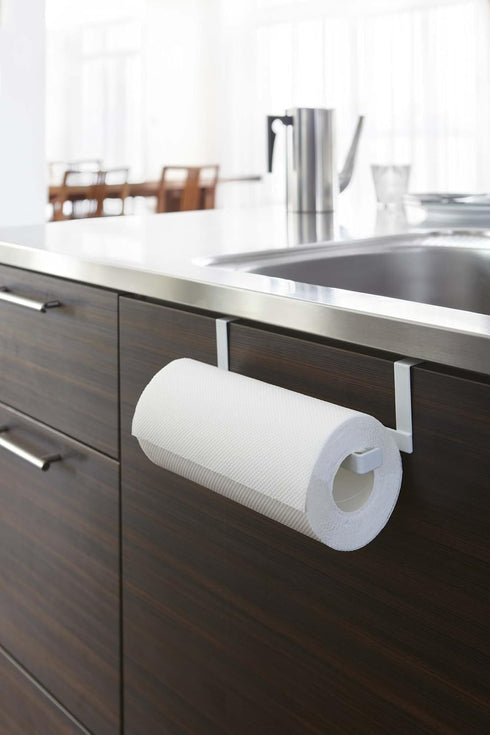 Yamazaki Industries Kitchen Paper & Towel Hanger Tower, 7513, White