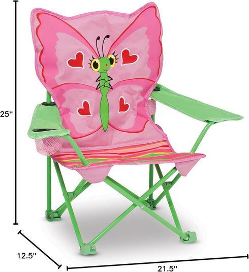 Packaging) Melissa & Doug Bella Butterfly Child's Outdoor Chair (Frustration-Free