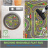 7047 3D Kids Rug, Race Track Playmat Rugs in Kids Carpet with Rubber Backing, Start and Finish line Racing Track