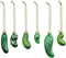 DEMDACO Pickle Festive Green Glass Christmas Decorative Hanging Ornaments - 4 x 2 Game