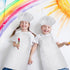 2 Pack Kids Chef Apron and Hat - Adjustable Kitchen Cooking Apron with Two Pockets for Boys and Girls