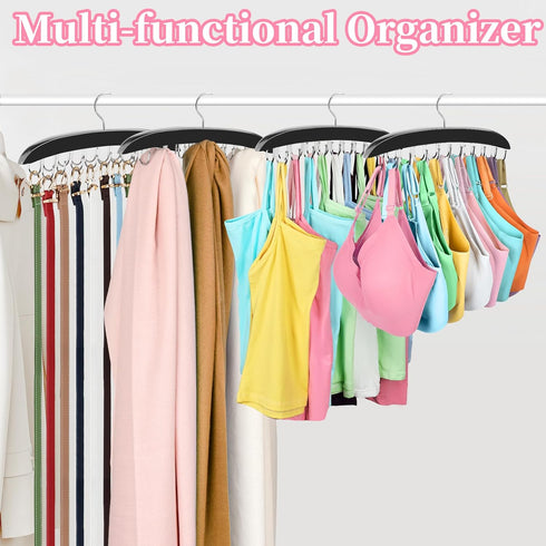 Bra Hanger for Closet, 360° Rotating Organizer with 20 Foldable Hooks for Storage