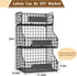 Countertop 3 Countertop/Wall-Mounted, keomaisyto Egg Holder with Nameplate to Separate Eggs, Tier Stackable Wire
