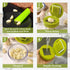 EQUNROY 2 Pcs Garlic Press Stainless Steel,Mini Garlic Chopper,with PeelerCleaning Brush and Scrapers