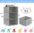 3-Shelf Closet 2 Pack Closet Closet 22.8" 11" 11" punemi Hanging Organizer, Hanging Organizer with Drawers, Foldable