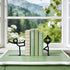 Metal Bookends Yoga-Style Bookends Decorative Cute Book Ends for Shelves Reading Decor Bookshelf Decor Book Stoppers